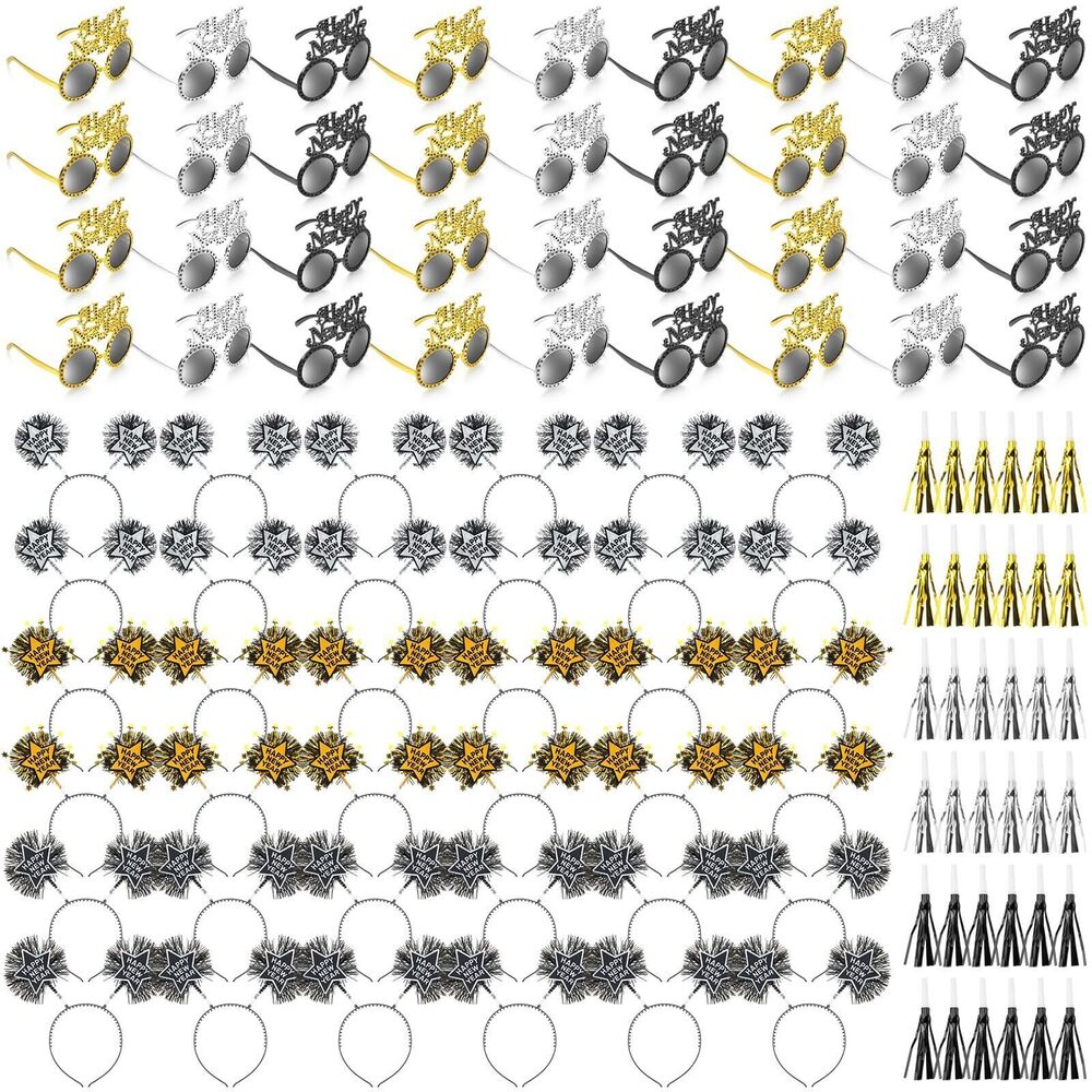 8174 108 Pieces 2026 New Years Eve Party Supplies Plastic Happy New Year